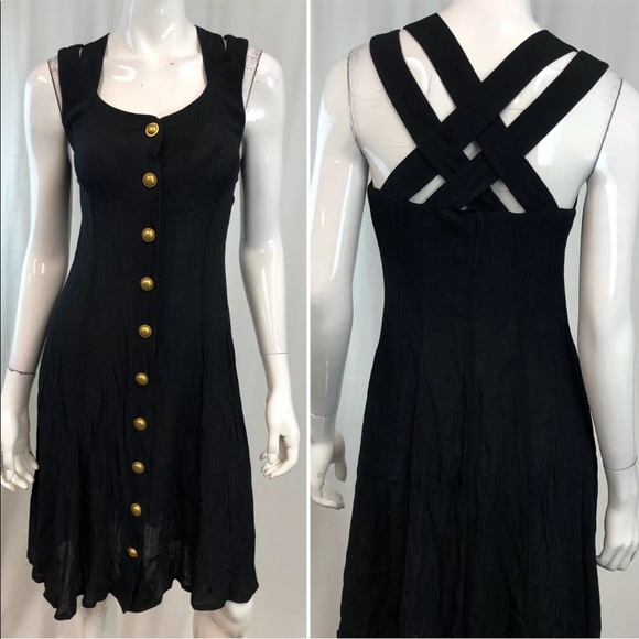 Vintage Dresses & Skirts - Vintage 80s 90s Button Down Grunge Shirt Dress